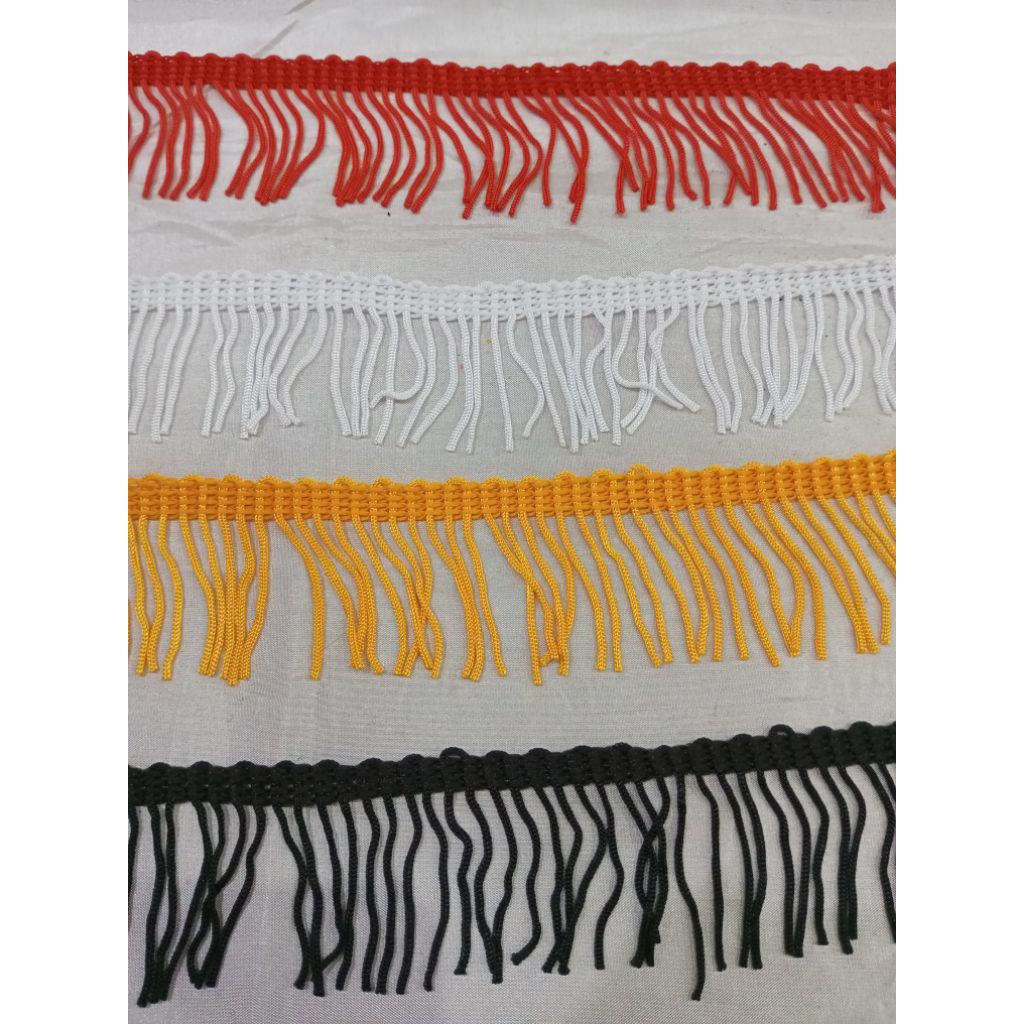 [Meteran] Renda Sampur Polos/Renda Rumbai/Renda Sisir/Renda Gombyok