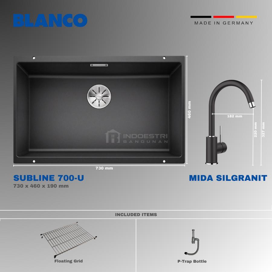 Kitchen Sink Blanco Subline 700 U Silgranit + Mida Silgranit