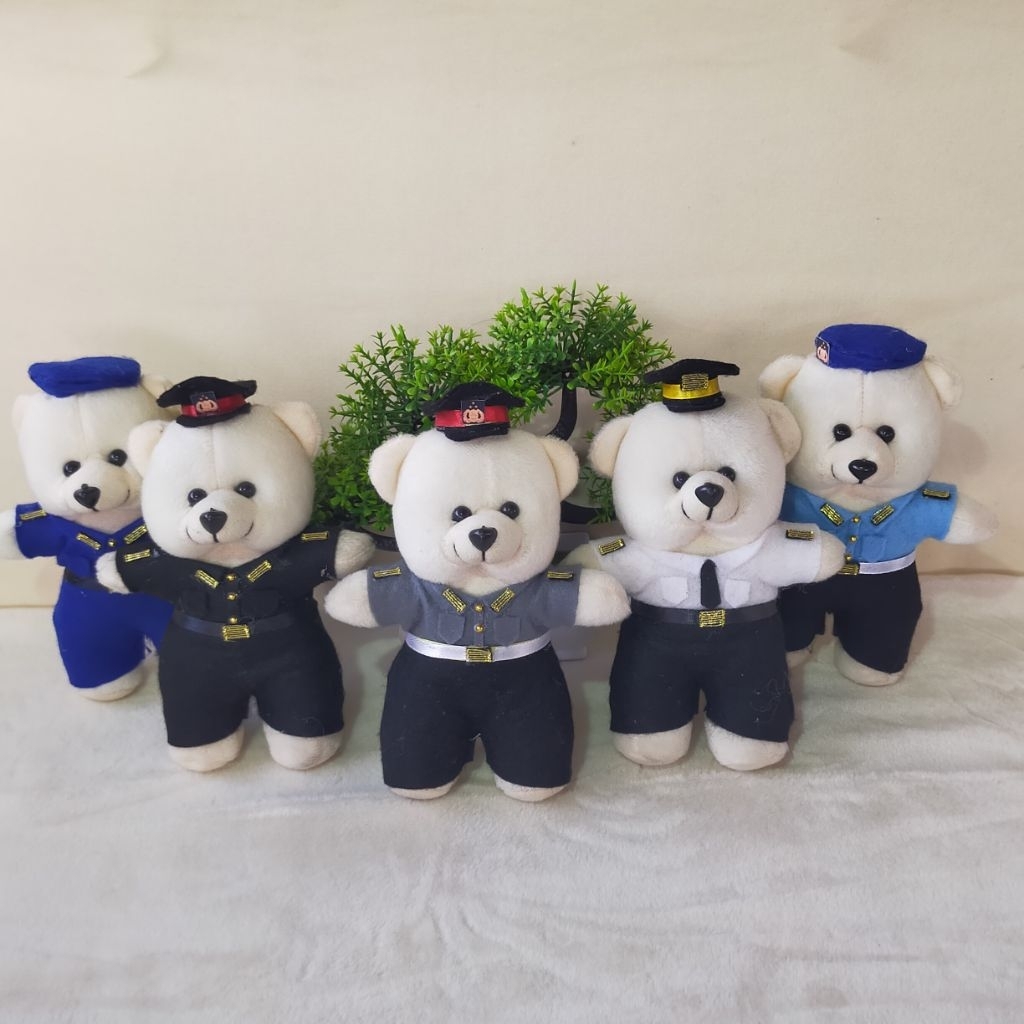 boneka buket wisuda. boneka profesi polisi pemerintahan