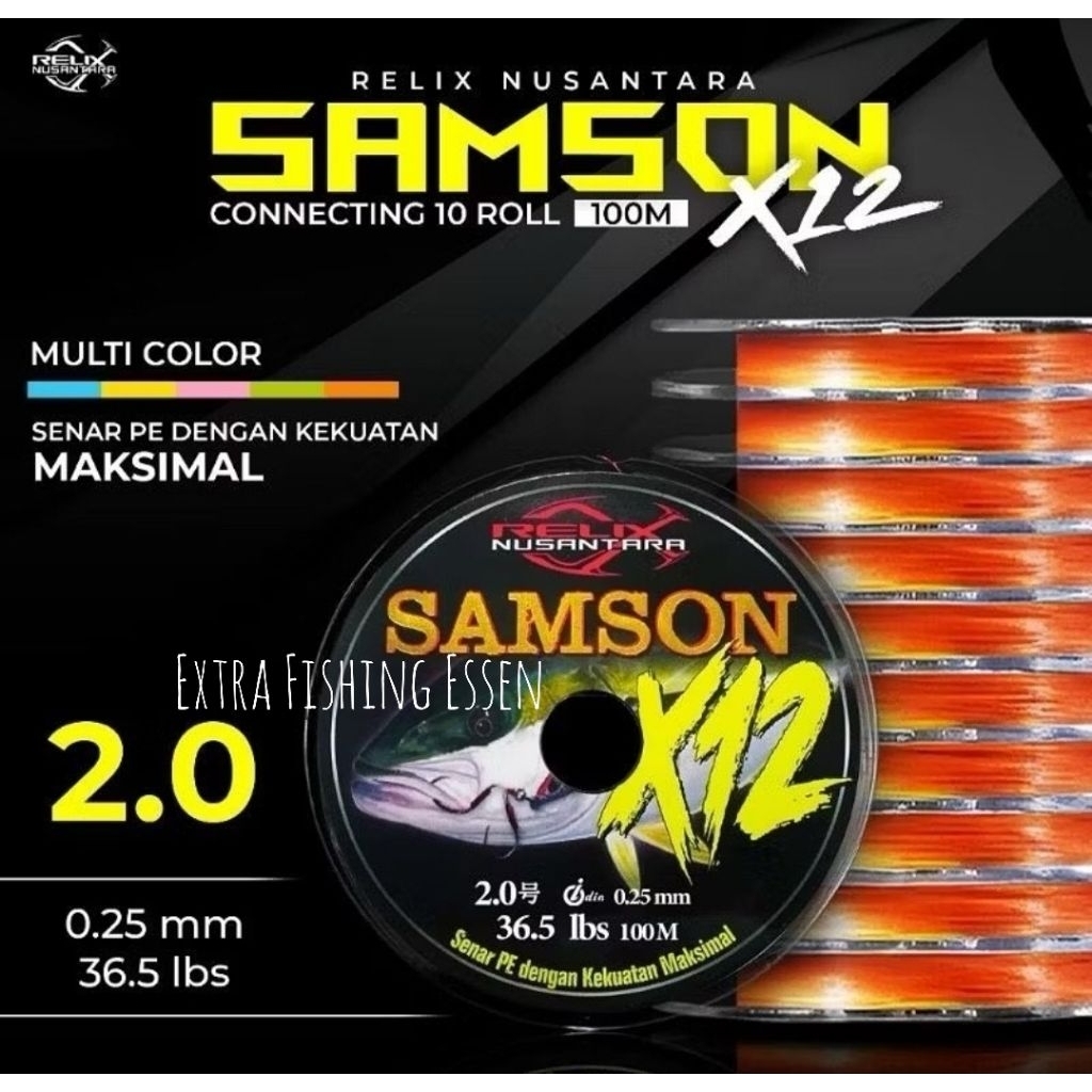 Tali PE Samson X12 Relix Nusantara 100m Warna Multicolor || Connecting