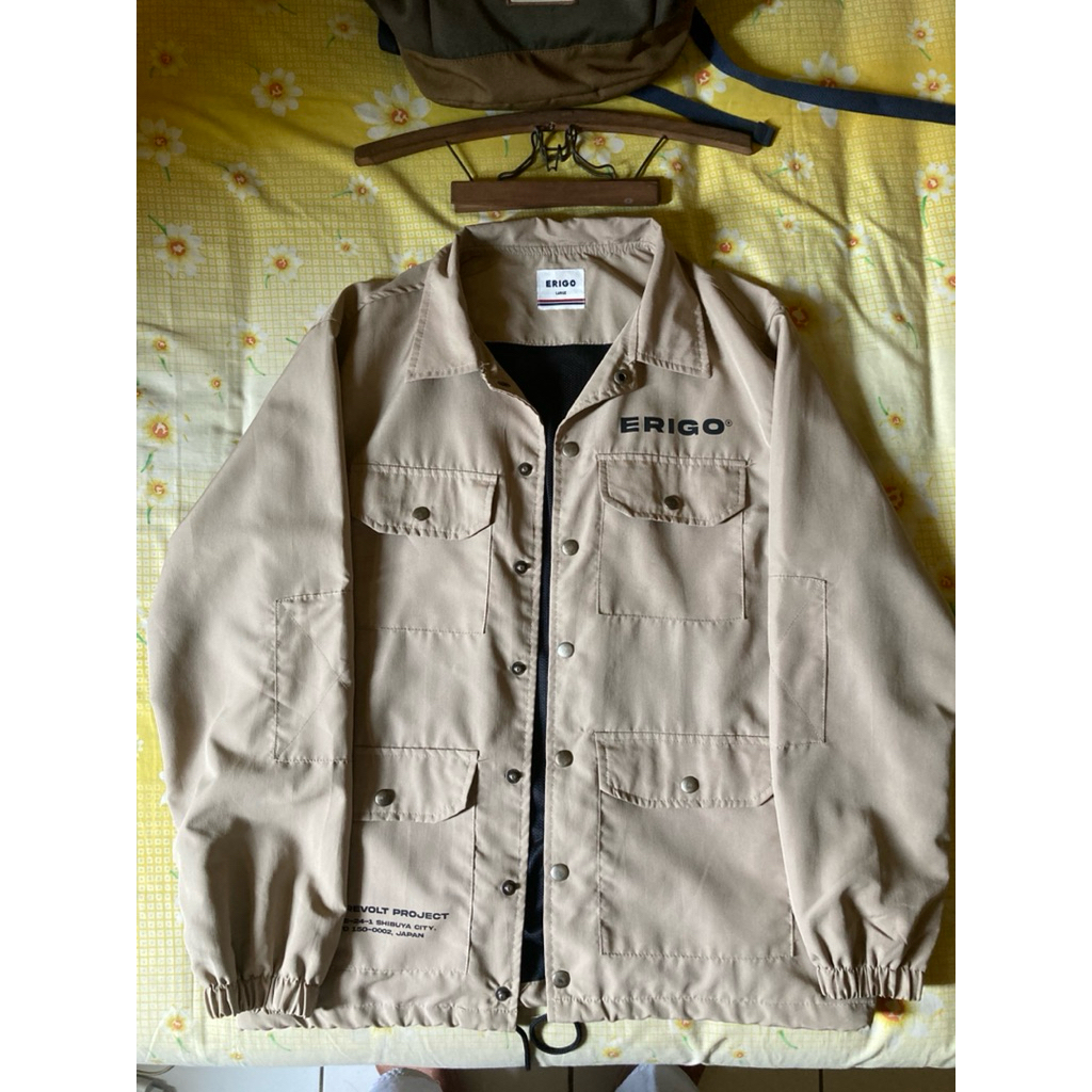 Jaket Erigo Coach Kinojin Khaki Unisex - Size L