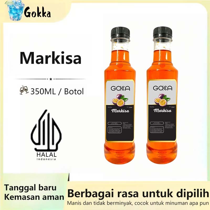 

GOKKA Sirup Markisa 350ml Rasa Sirup Markisa Halal Indonesia Netto 350ml Minuman Sirup