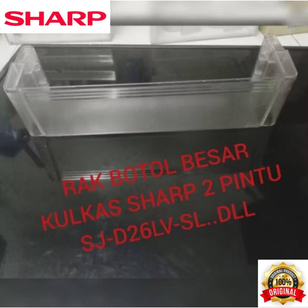 RAK BOTOL.RAK PINTU KULKAS SHARP 2 PINTU..SECOND ORI
