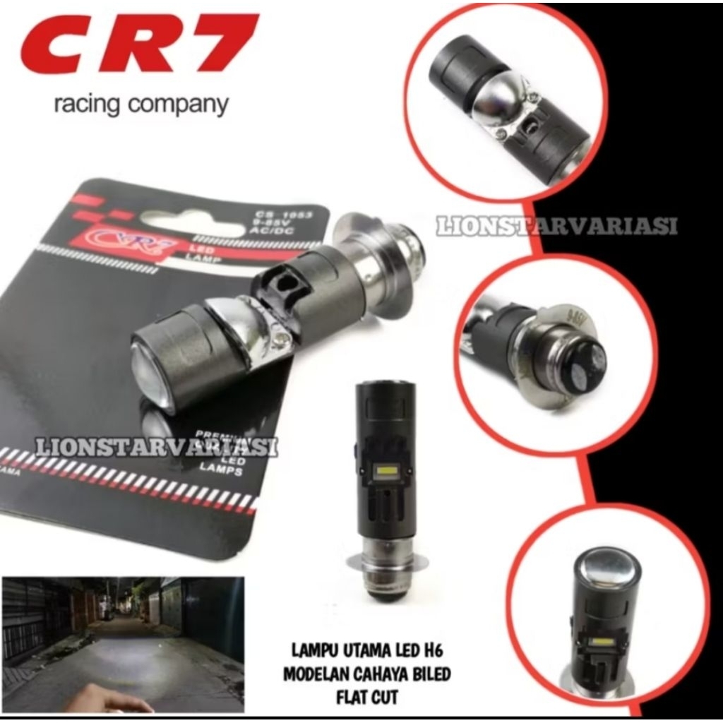 Lampu Utama CR7 H6 1503 Cahaya Biled RHD Premium Lampu Utama High Low Putih