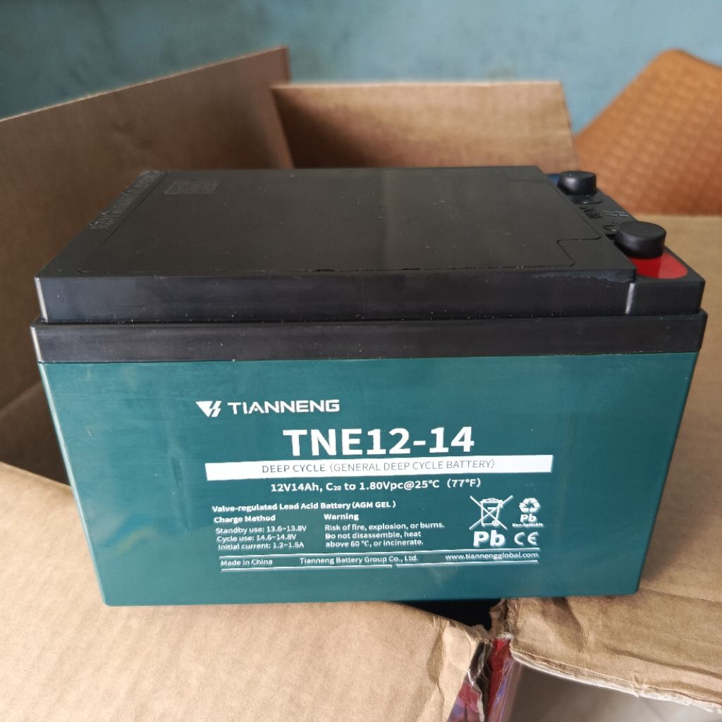 aki kering spedah listrik TIANNENG TNE 12-14 12V 14ah