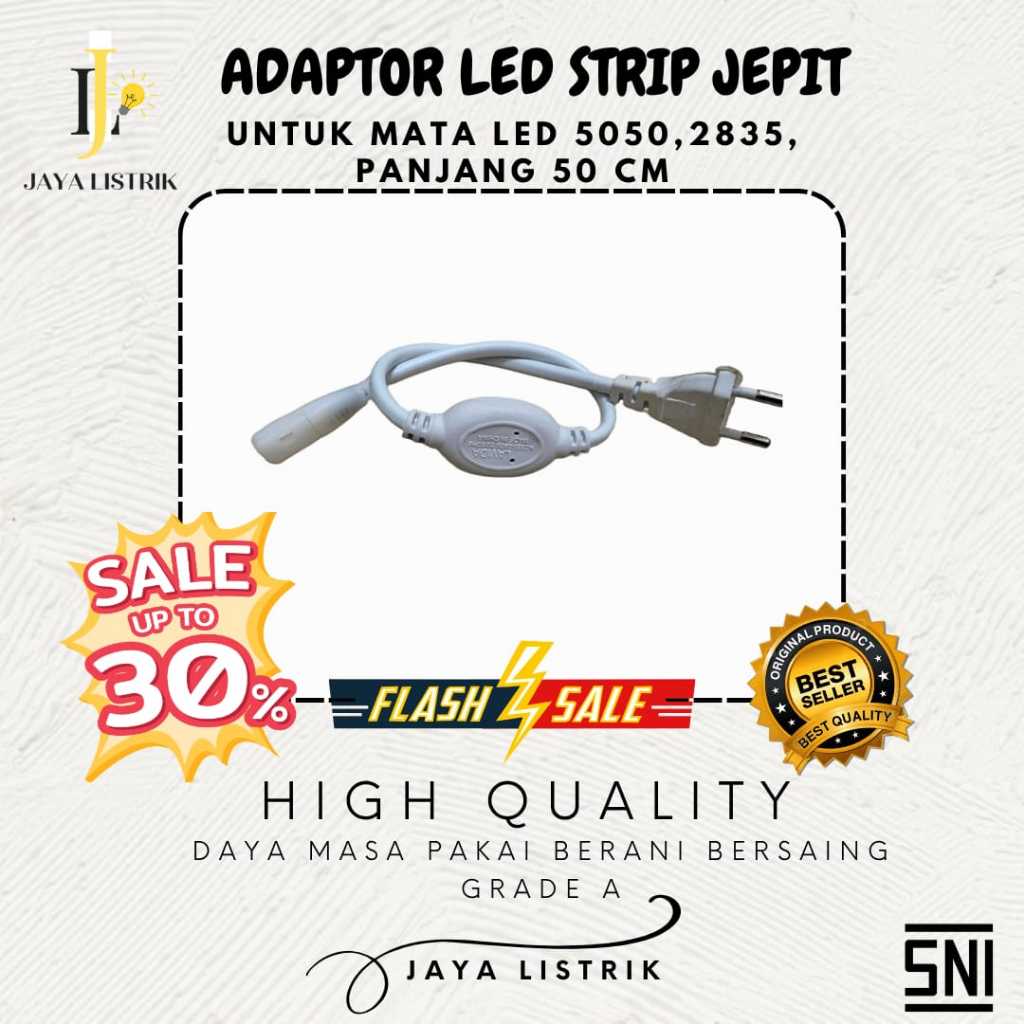 JAYA LISTRIK - ADAPTOR LED STRIP WATERPROOF JEPIT 5050.2835