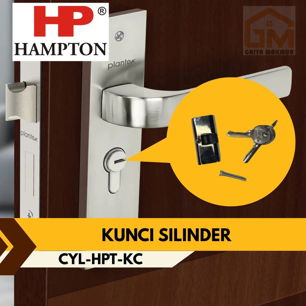 Hampton CYL HPT KC Kunci Silinder Oval kunci pintu aluminium