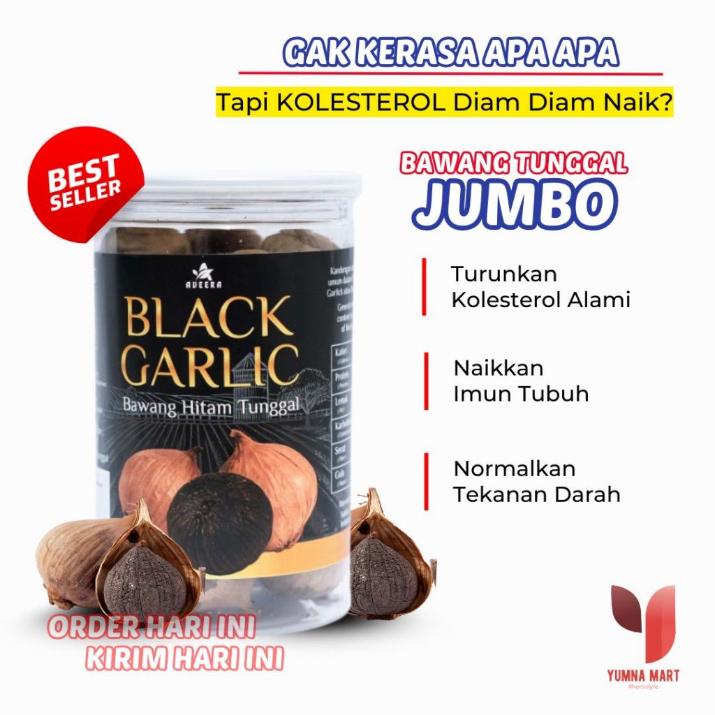 

Blackgarlic Premium Bawang Lanang Tunggal 250gram Jumbo Kenyal Herbal Jantung Kolesterol