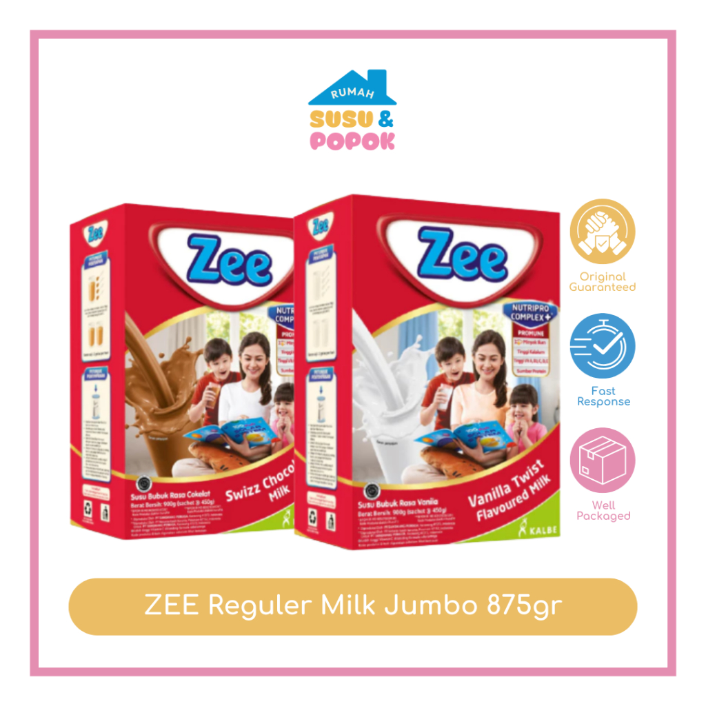 

ZEE Reguler Milk Jumbo 875gr | Swizz Chocolate / Vanilla Twist Milk