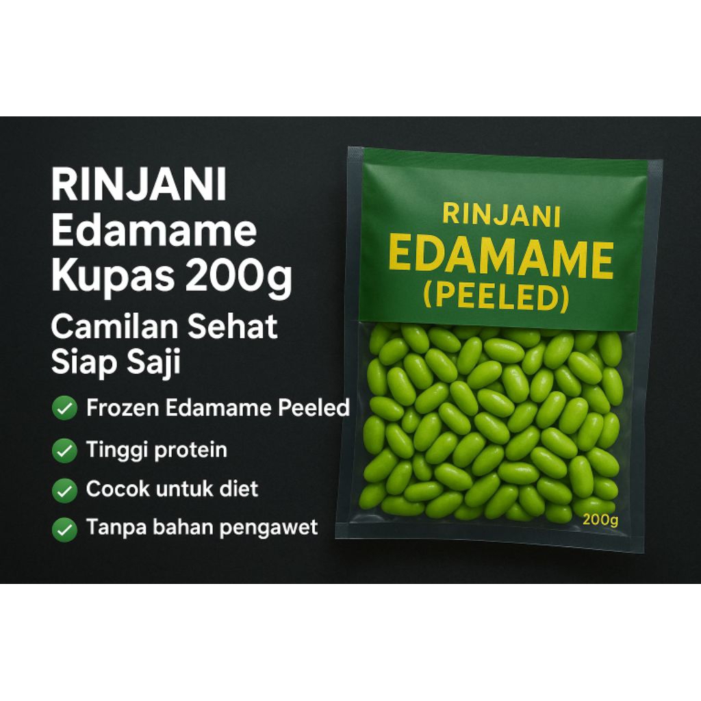 

Rinjani Edamame Kupas 200grm (frozen, cooked)
