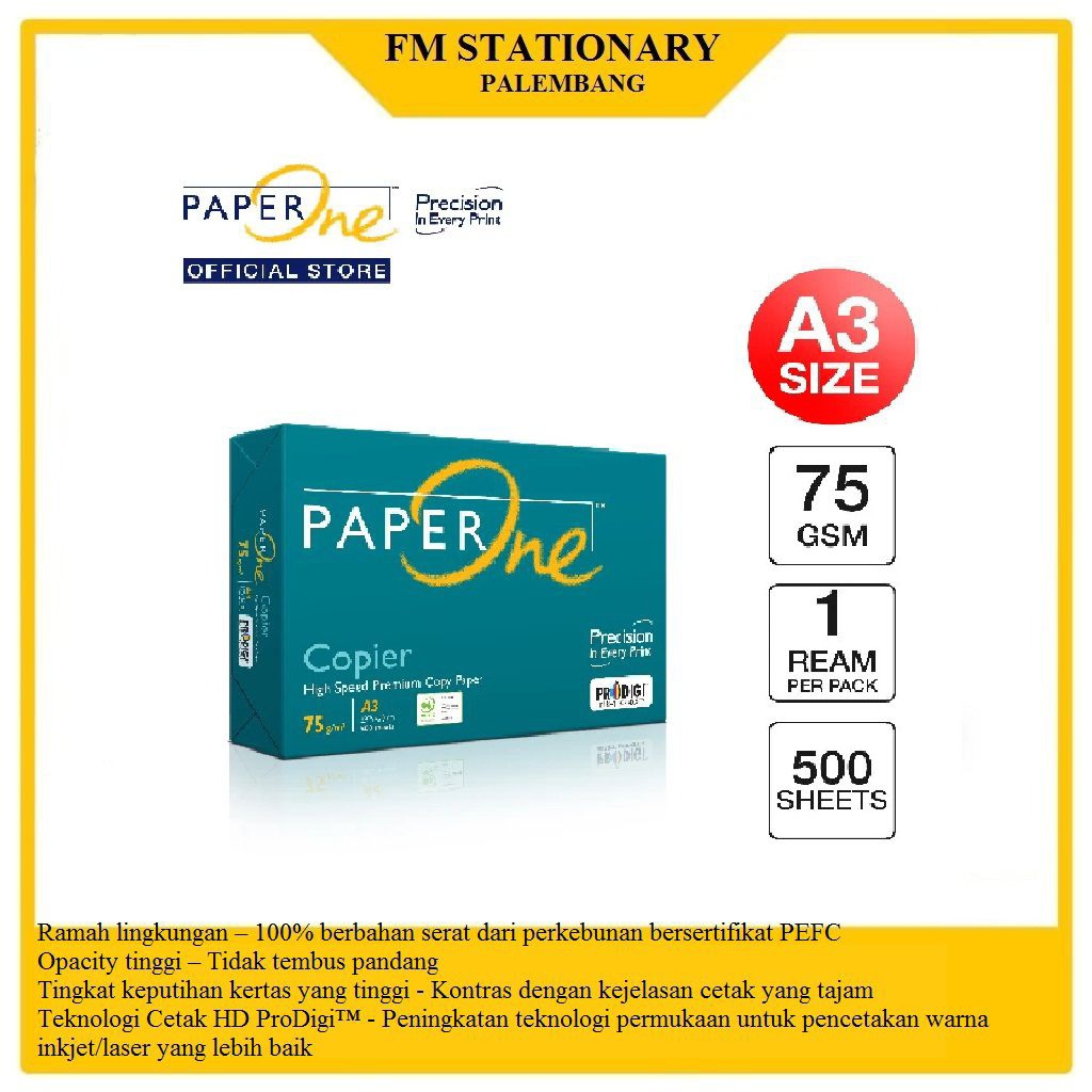 

Kertas A3 75gsm Merk Paperone
