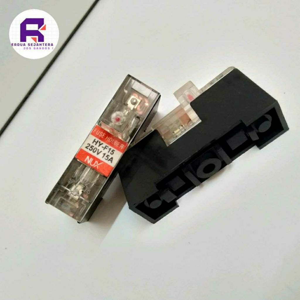 Fuse Holder Hanyoung HY-F15-3P 3 Pole 6x30 mm Black F/ Fuse Kaca