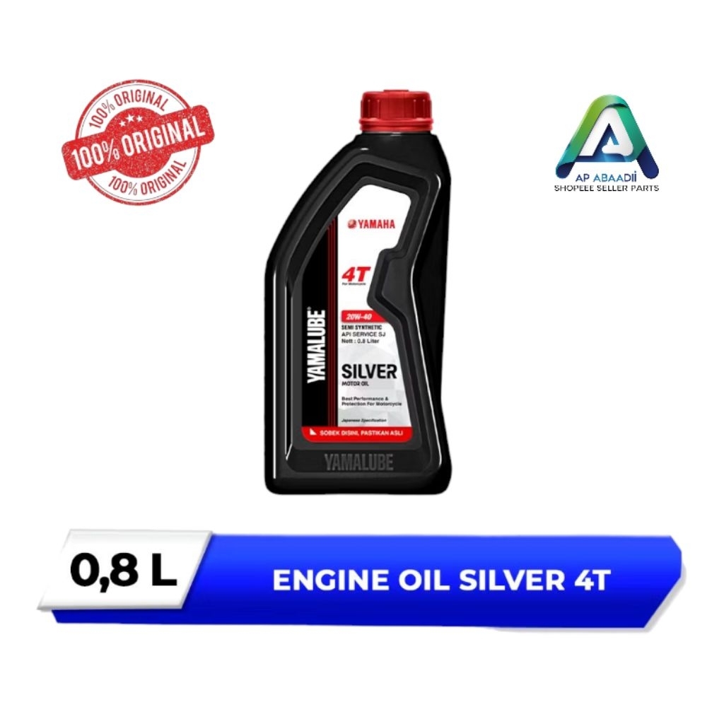 Oli Yamalube Silver semi Shinthetic 20w-40 , oli motor bebek