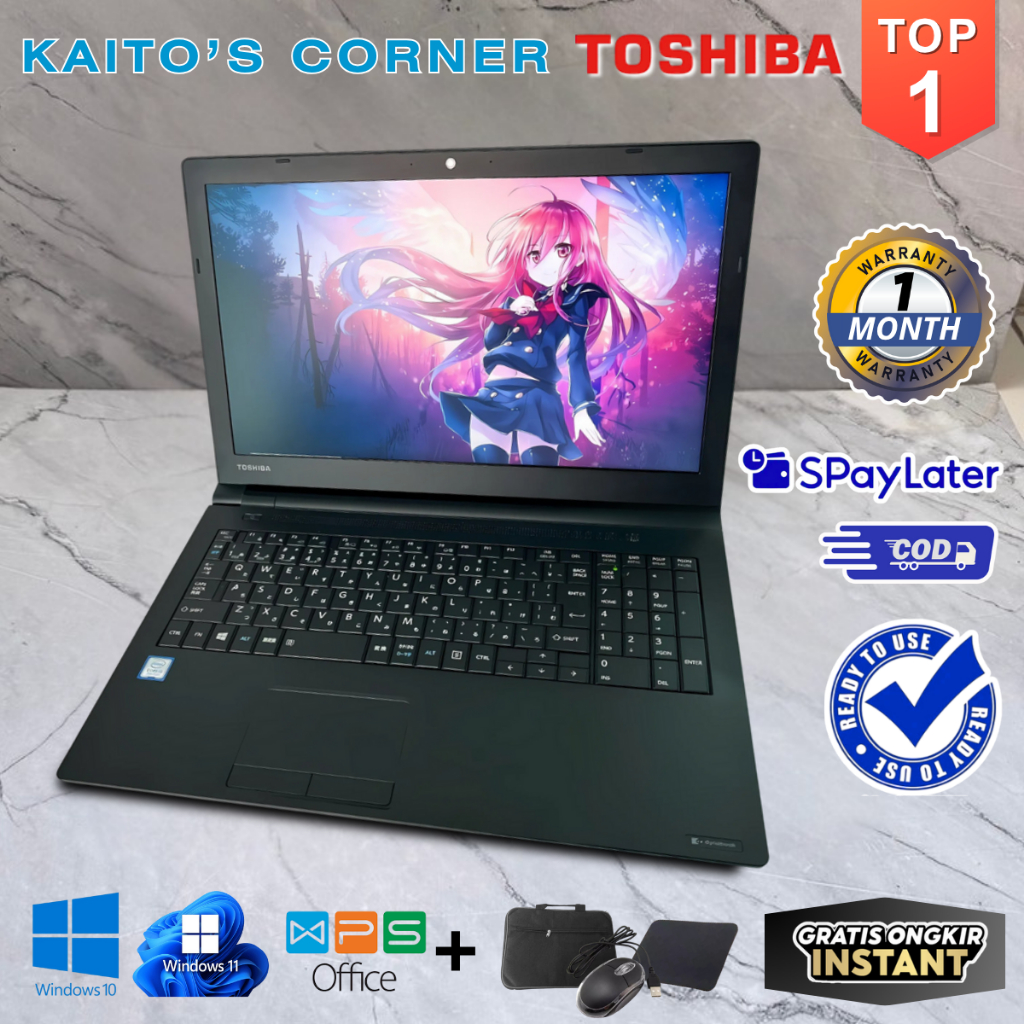 [Bekas] Laptop Toshiba Dynabook R73/U63/B35/B55/B65 | Core i3/i5 Gen 7 | Layar 13.3"/15.6" | Mulus |
