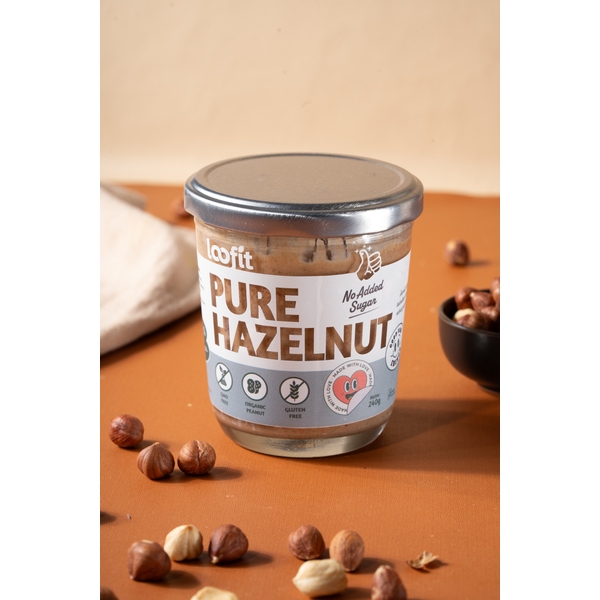 

Loofit Peanut Butter / Selai Kacang Pure Hazelnut 240g Tanpa Gula Tambahan Lembut Creamy