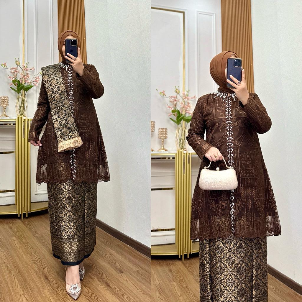 Kebaya Tunik Busui Shakila ukuran M - 5L / Kebaya Tunik Wisuda / Kebaya Tunik Modern / Kebaya Pesta 
