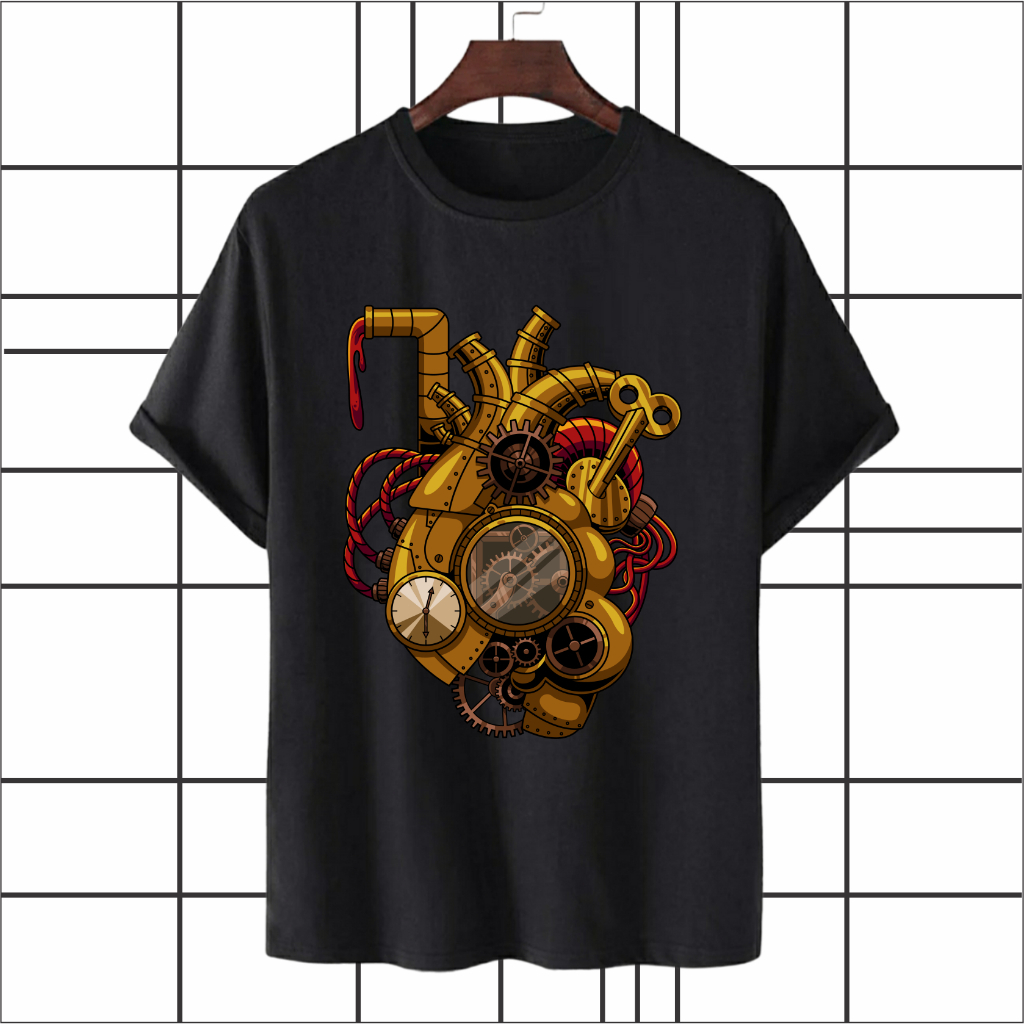 NBSC - Baju Kaos Jantung Mesin  / Kaos Distro 100% Katun Combed RJ 004