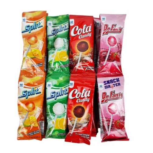 

Permen Lollipop DeFanty / Split / Cola Renceng isi 10 pcs