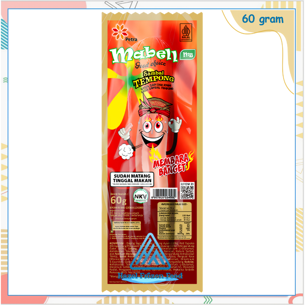 

Mabell Sosis Single Sambal Tempong 60 g Frozen Food Karawang