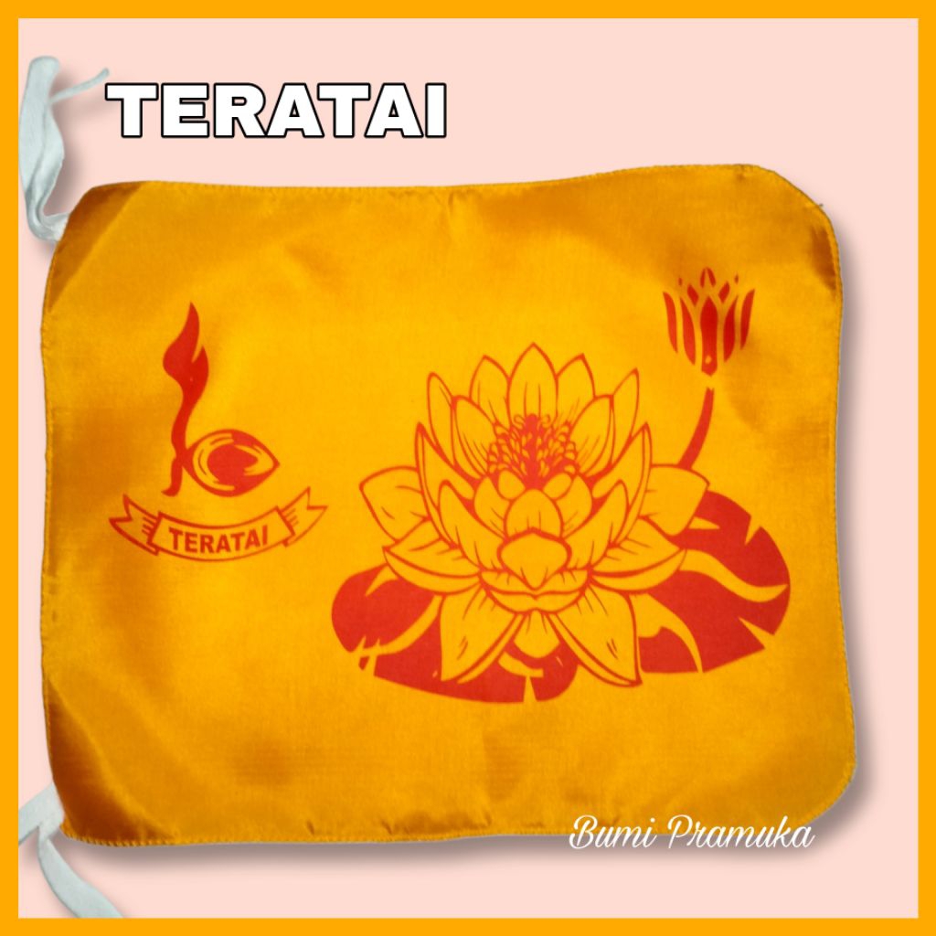 Bendera regu pramuka putri bunga teratai Bendera regu teratai