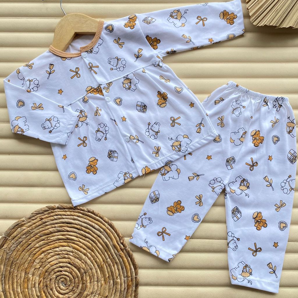 Aghnia Baby-Piyama Bayi Perempuan Usia 3-12 Bulan Setelan Dres Bayi Perempuan Motif Kuda poni Baju B