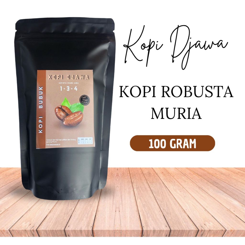 

Kopi Bubuk Robusta Muria 100%murni tanpa campuran