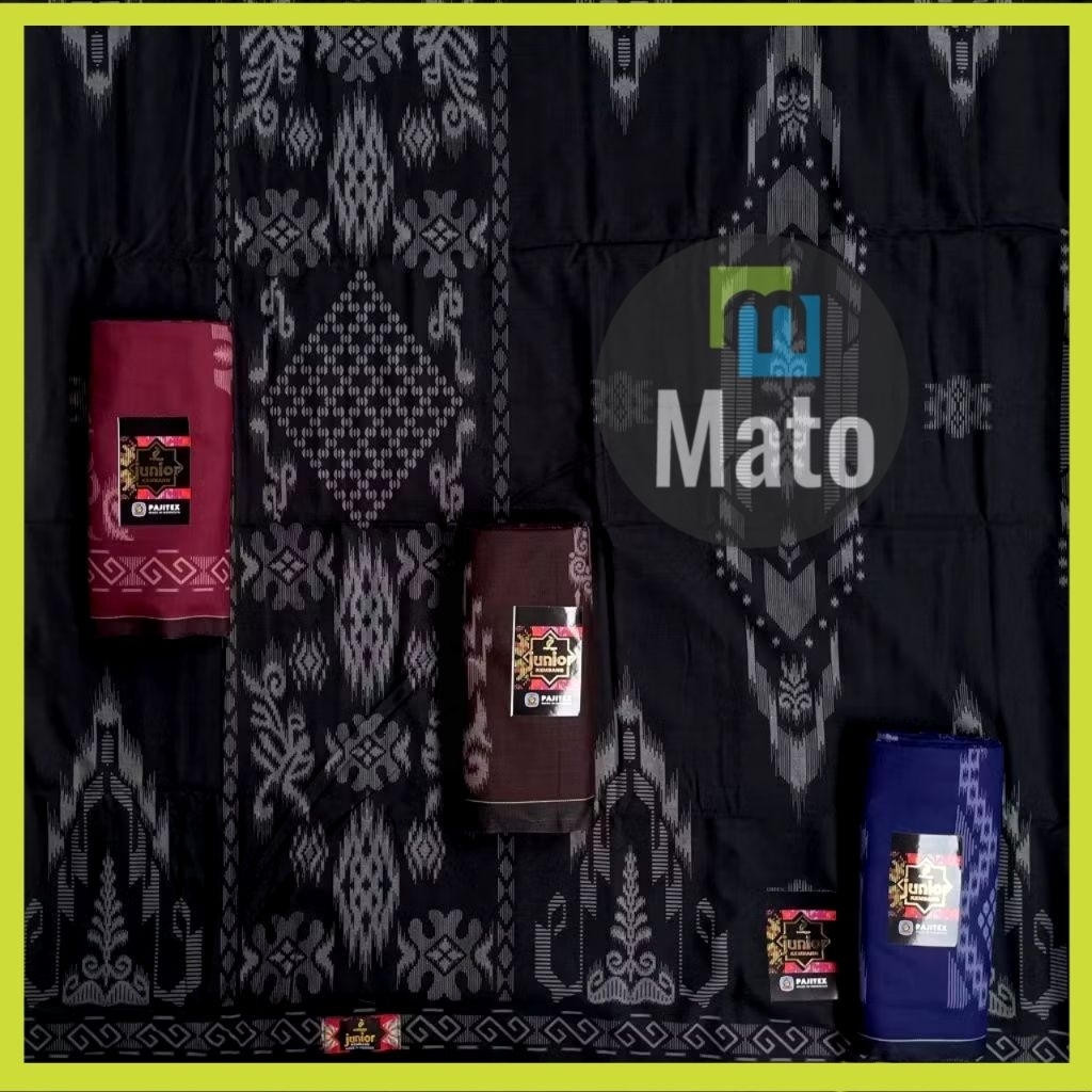 Sarung Anak Laki MANGGA JUNIOR KEMBANG Hitam / Sarung Mangga Junior Premium