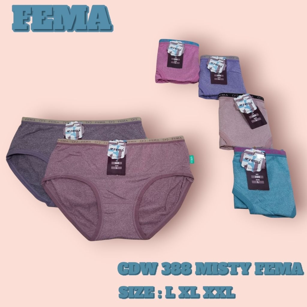 CD WANITA FEMA kode 388 misty/CD fema ukuran L, XL, XXL termurah