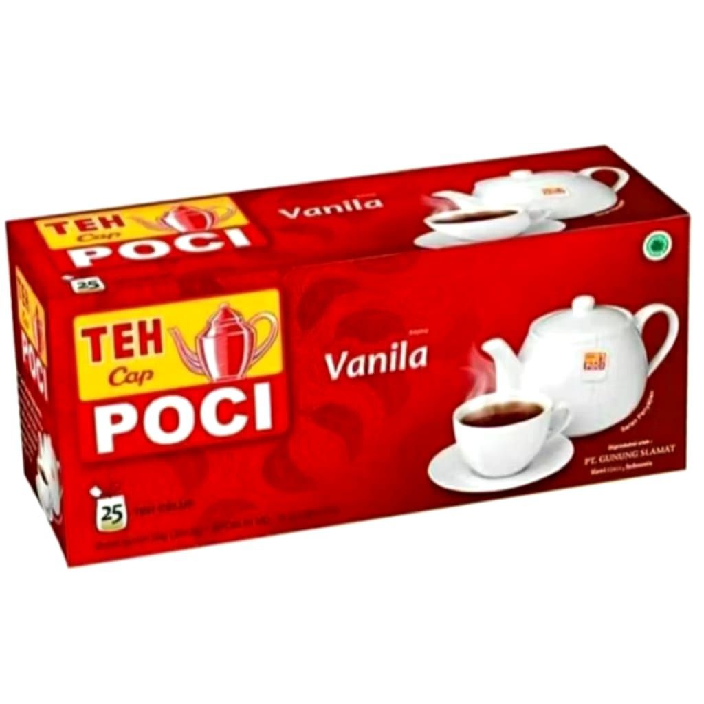 

Teh Cap POCI Aroma Vanilla / Teh Hitam Celup 1 Kotak isi 25
