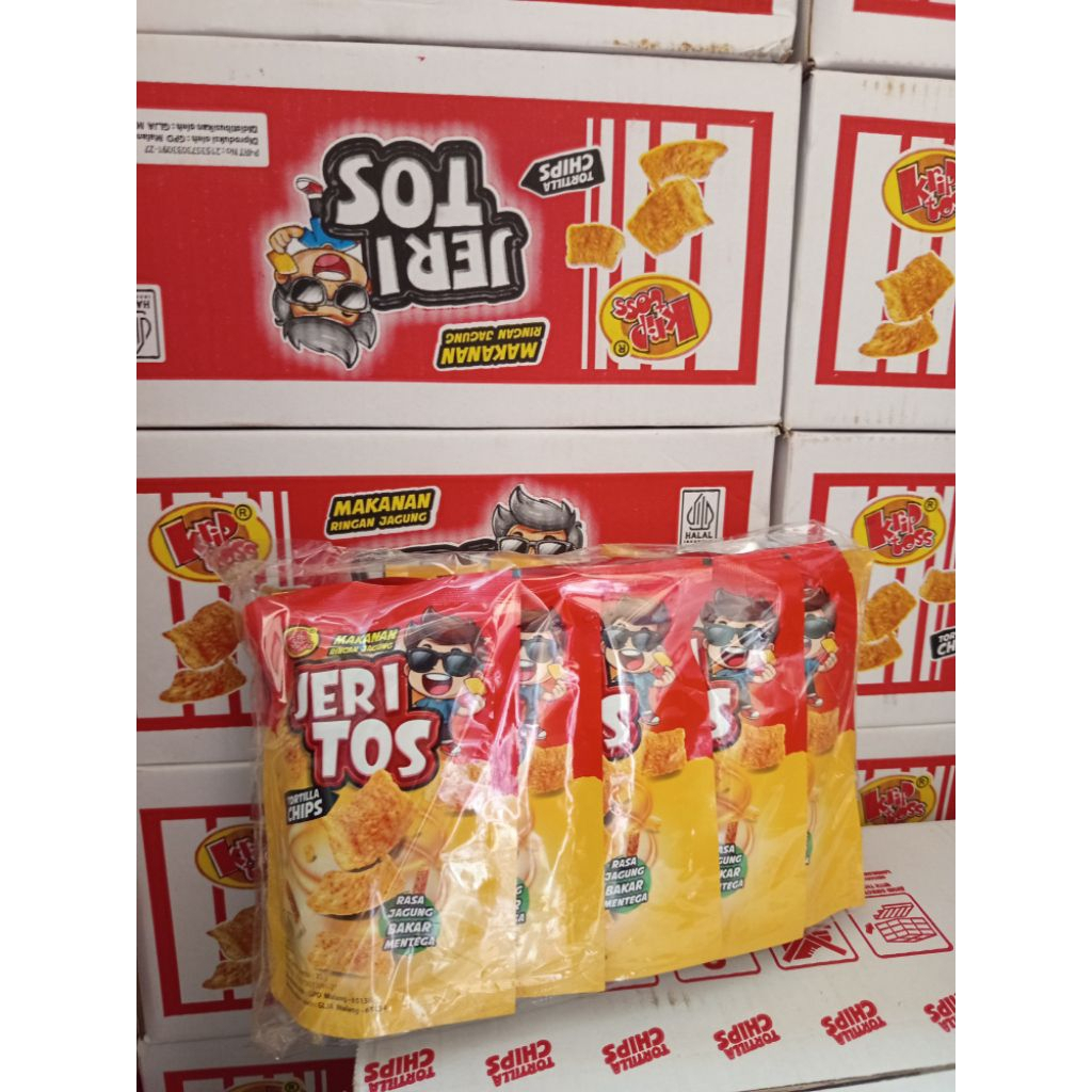 

Jeritos Tortilla chips jagung bakar - isi 10 pouch - makanan ringan jagung
