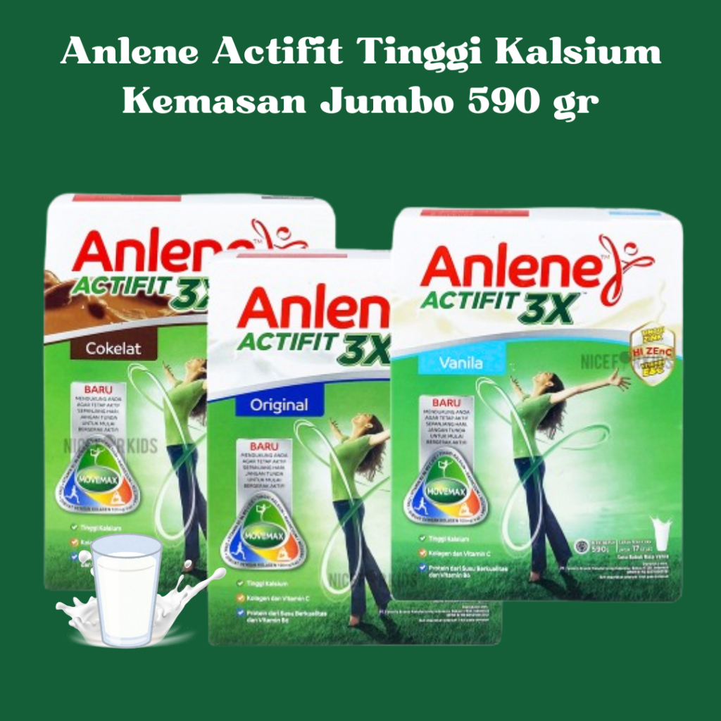 

Anlene Actifit Kemasan 590 gr - Sumber Kalsium - Menjaga Kesehatan Tulang dan Sendi - Susu Anlene Activ