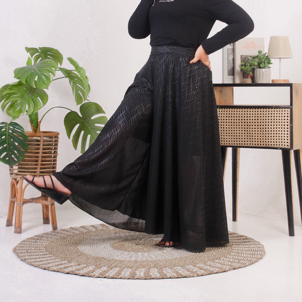 Celana Kulot Wanita Kekinian Highwaist Korean Style - Bahan Ceruti Premium Adem & Ringan