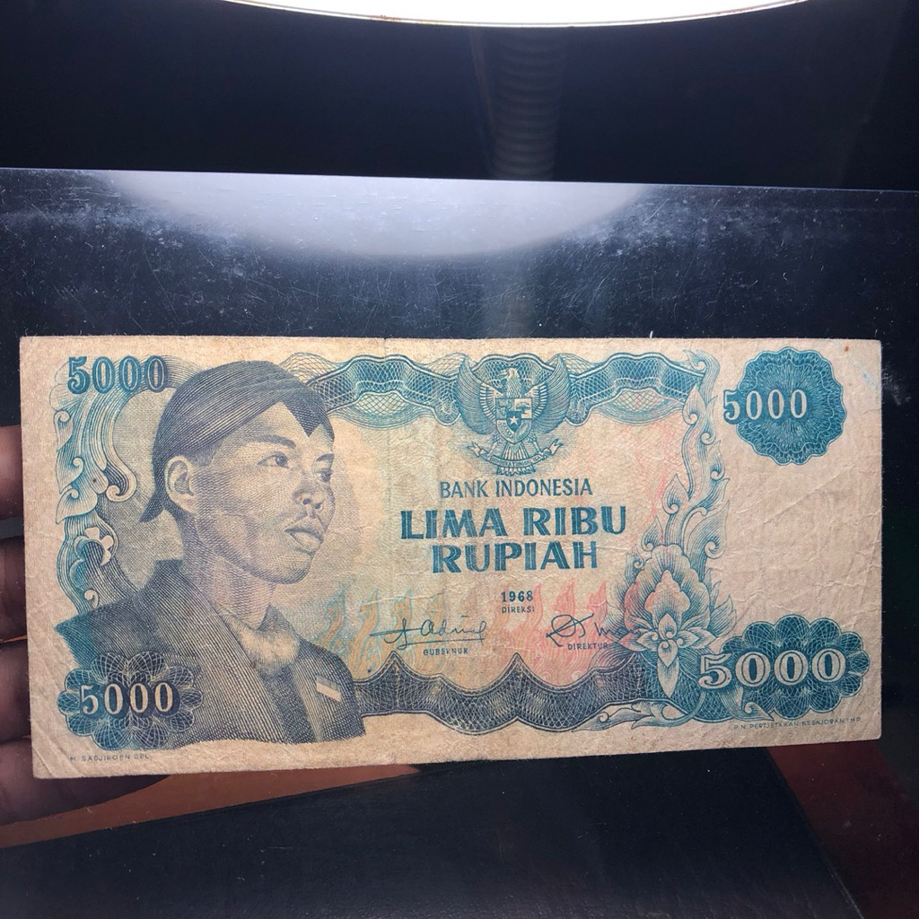 Uang Kuno Sudirman 5000 Asli 1968 code 02-03