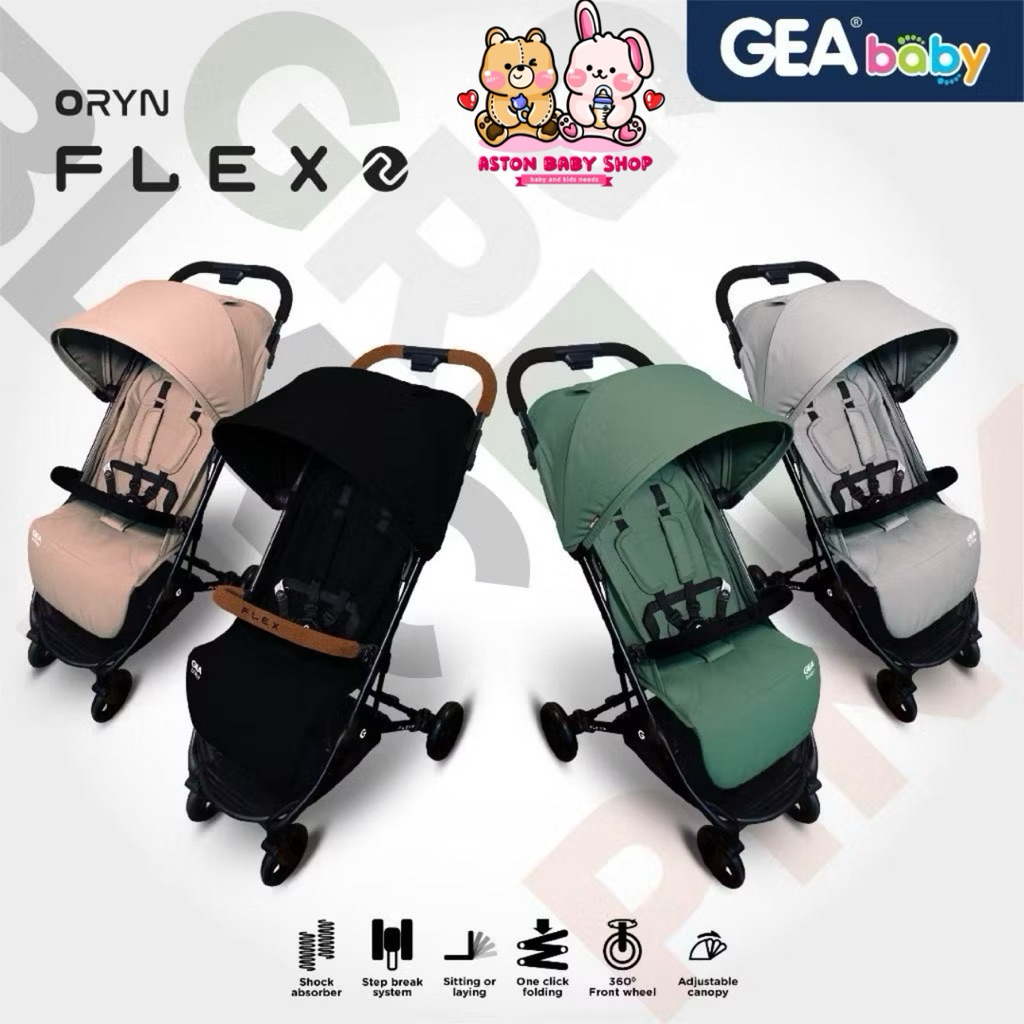 Gea Oryn Flex 2 Stroller Autofold - Gea Baby Stroller Compact Cabin Size - Gea Stroller Lipat otomat