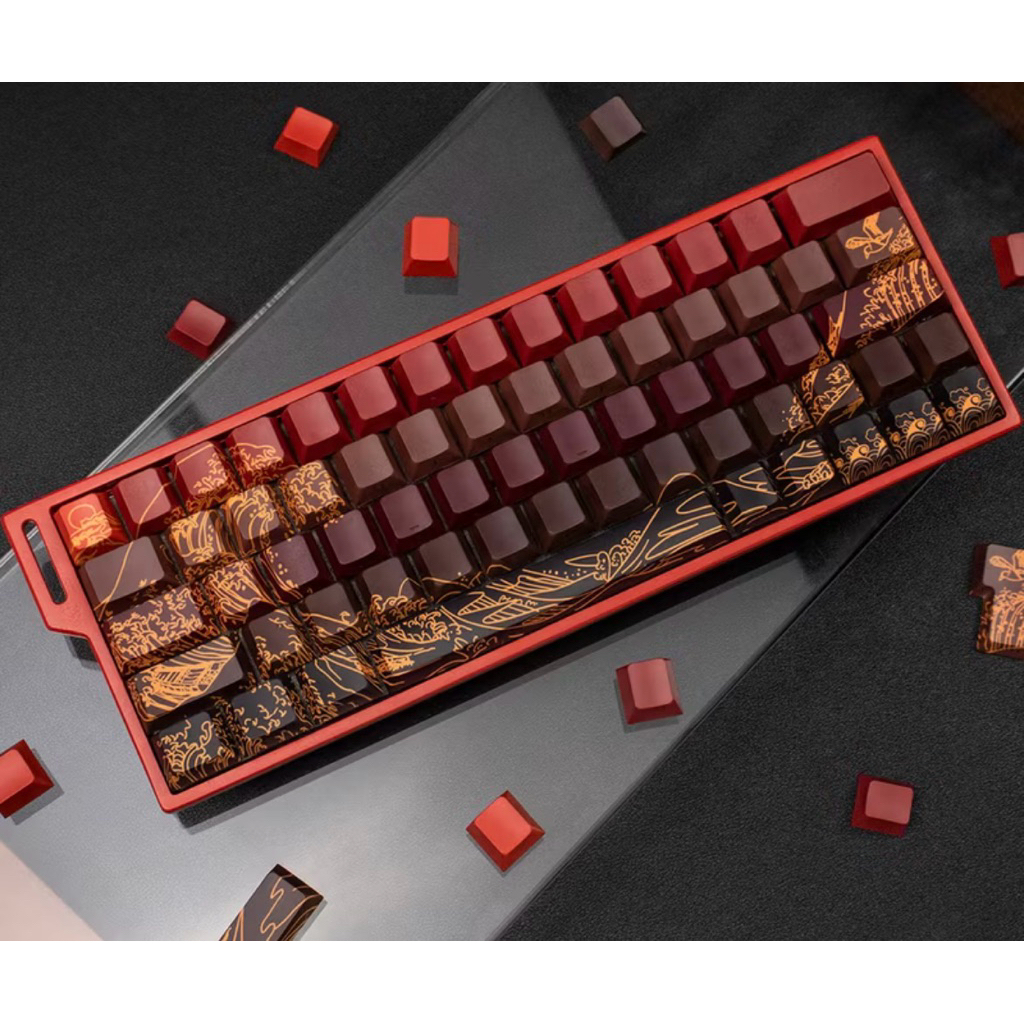 Keycaps Yongqiu Baru Pake sehari Ukiyo-E Japanese PBT Cherry Profile not GMK not PBTFans