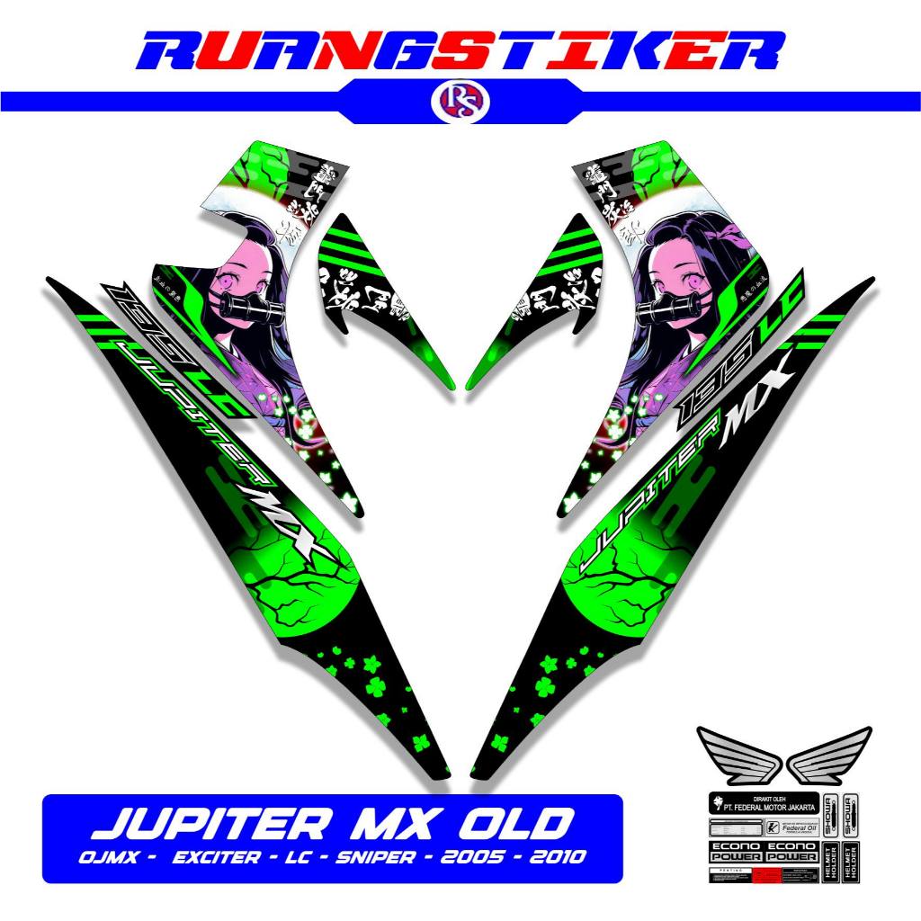STRIPING JUPITER MX OLD 135 MOTIF 12 KIMETSU NO YAIBA KAMADO NEZUKO STICKER YAMAHA EXCITER 2005 RS