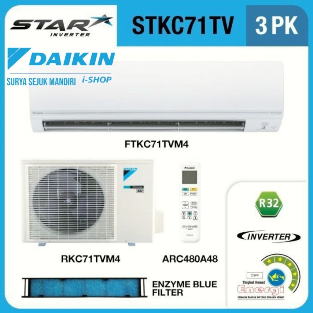 AC DAIKIN STAR INVERTER FTKC STKC AC HEMAT LISTRIK