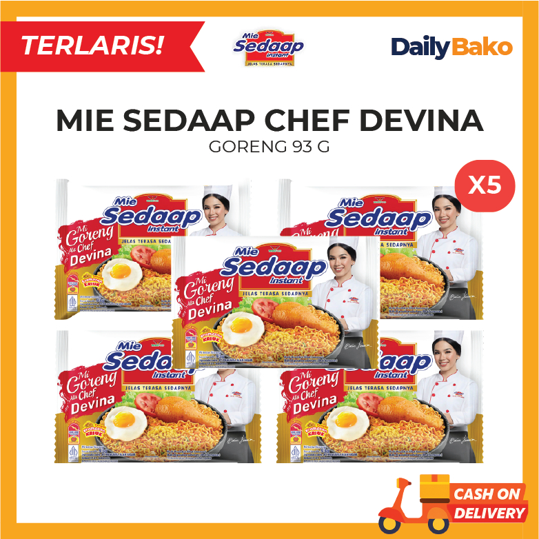 

Sedaap Mie Instan Goreng Ala Chef Devina Bag 93gr x 5 pcs