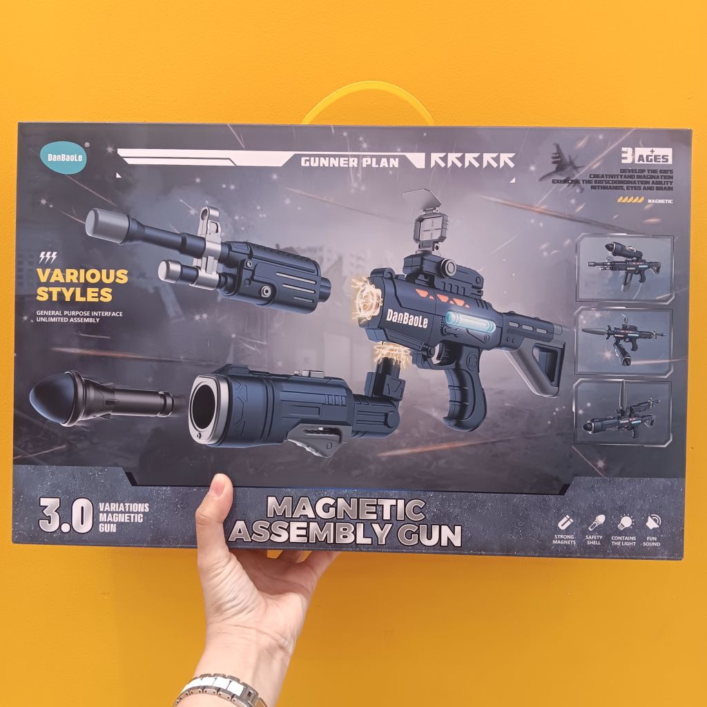 PUZZLE MAGNETIC ASSEMBLY GUN 12PCS U109B