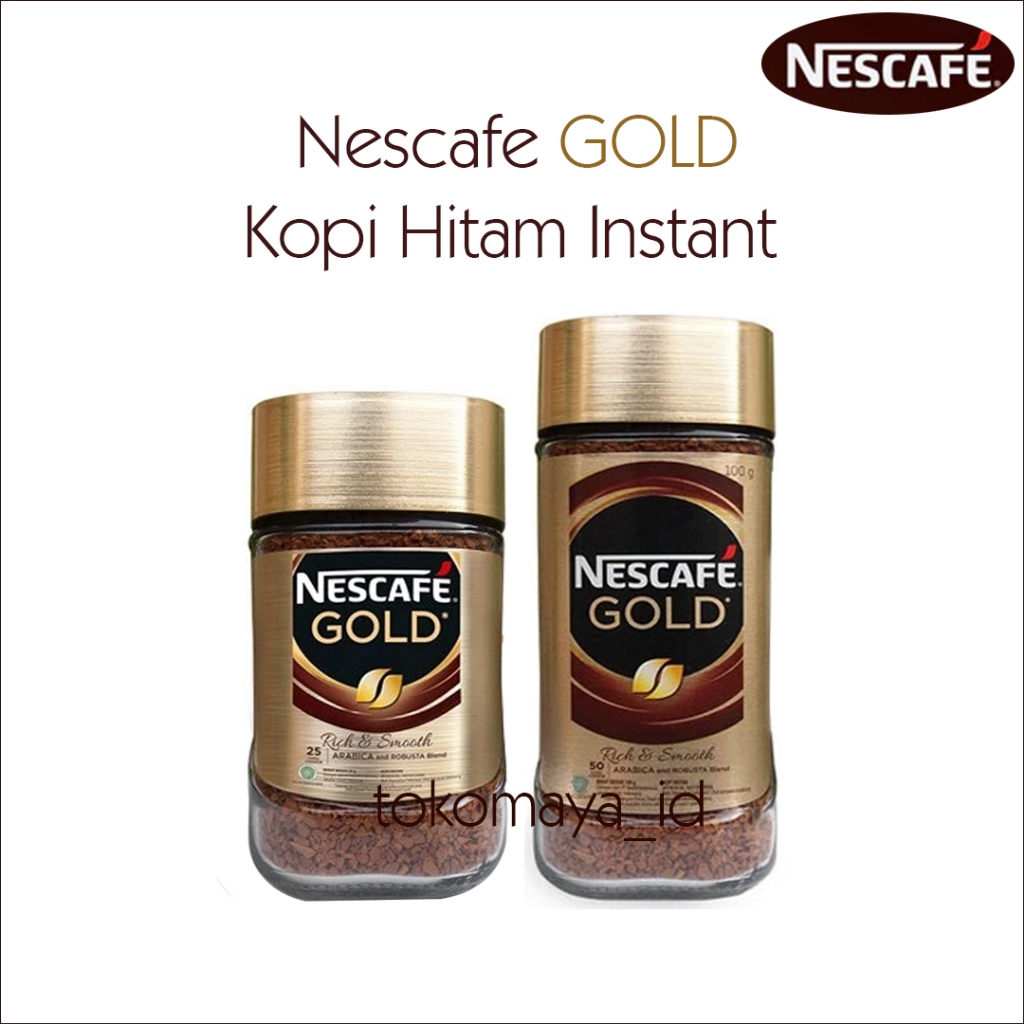 

NESCAFE GOLD Kopi Hitam Instan Kemasan Jar 50/100 Gram