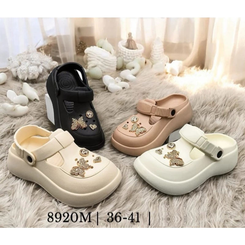 Gosome 8920 Sepatu Sandal Selop Wanita Sendal Wedges Premium Ringan Empuk Cewek Perempuan