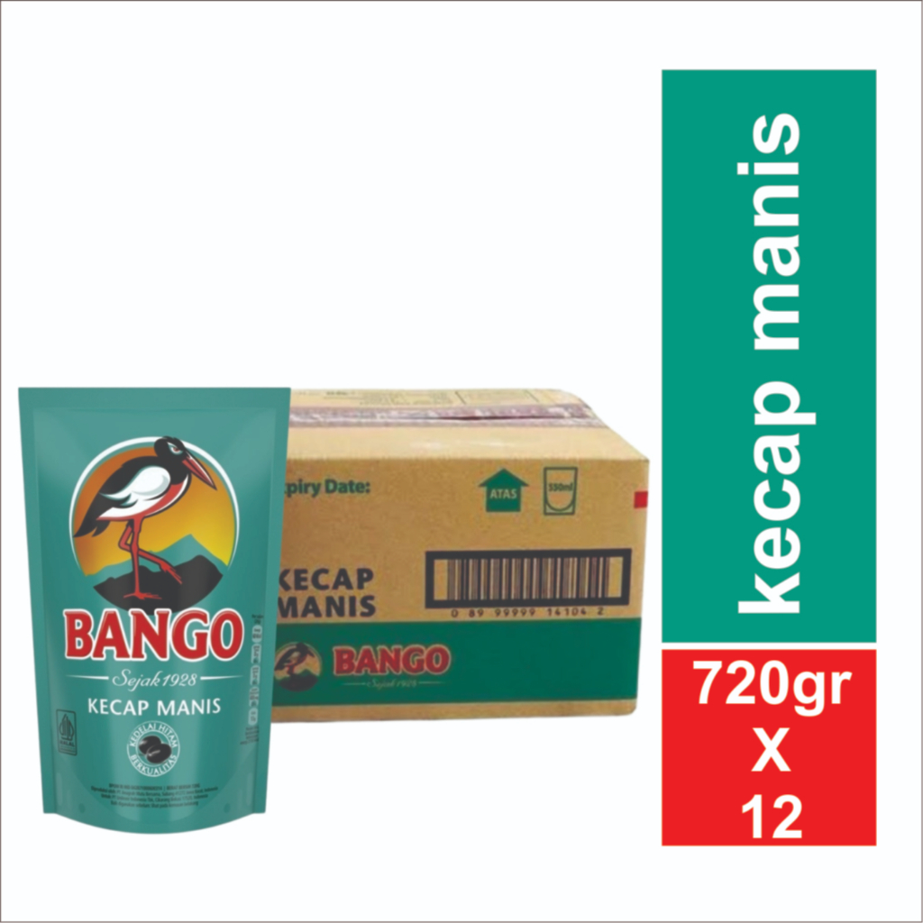 

BANGO KECAP MANIS 1 LUSIN 1 KARTON 12X720GR POUCH