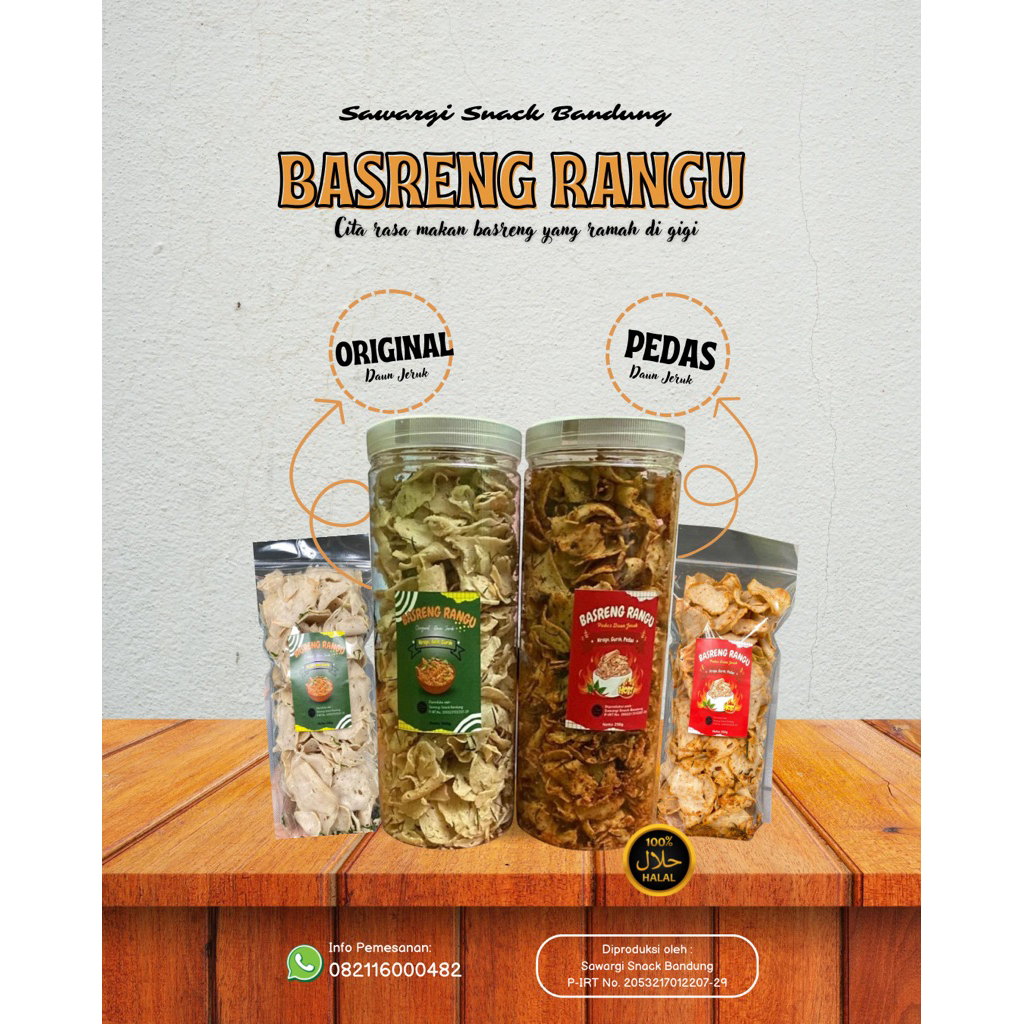 

Basreng Rangu Daun Jeruk Cemilan Bandung Enak Gurih Renyah