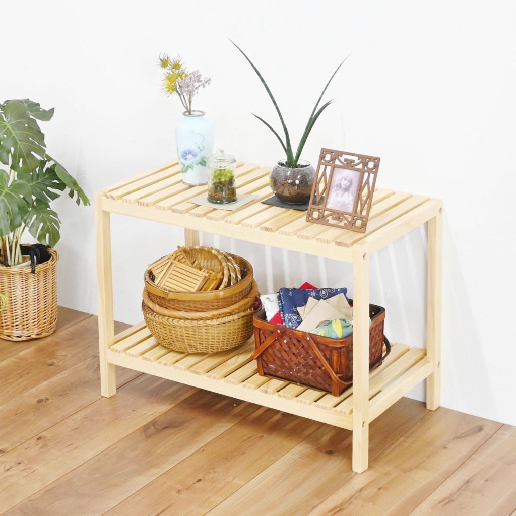 KAI LIVING - Rak Kayu Susun 2 Tingkat / Rak Susun Serbaguna