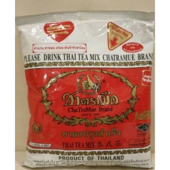 

Teh thai tea mix chatramue brand netto 400gram halal ( tertera dikemasan) expired februari 2026