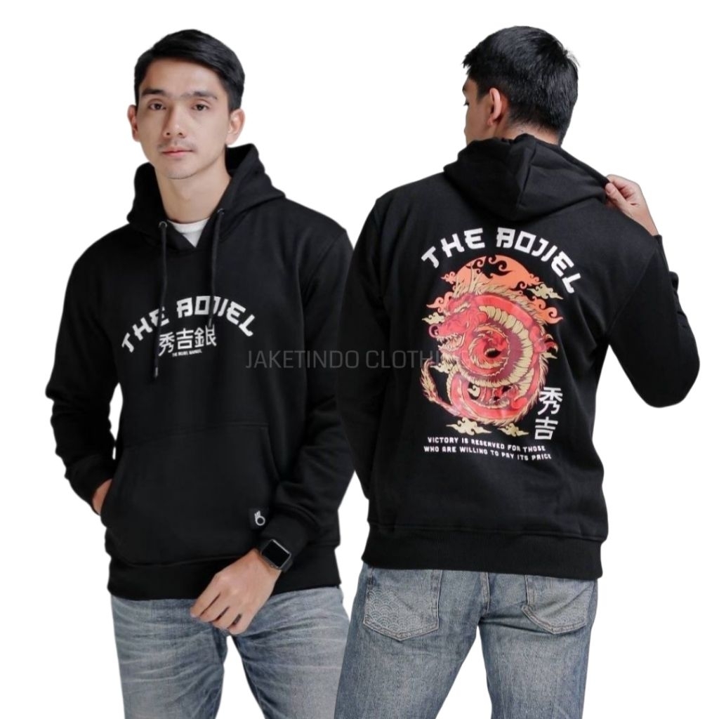 THBJL Sweater Hoodie Luster Pria Distro Sablon Art Naga Japan - Jaket Sweater Pria