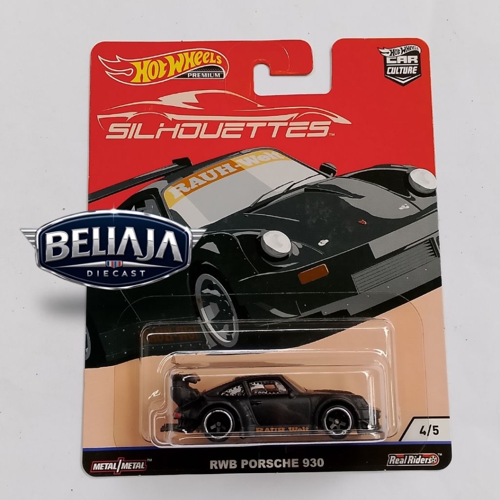 HOT WHEELS RWB PORSCHE 930 BLACK PREMIUM SILHOUETTES RARE