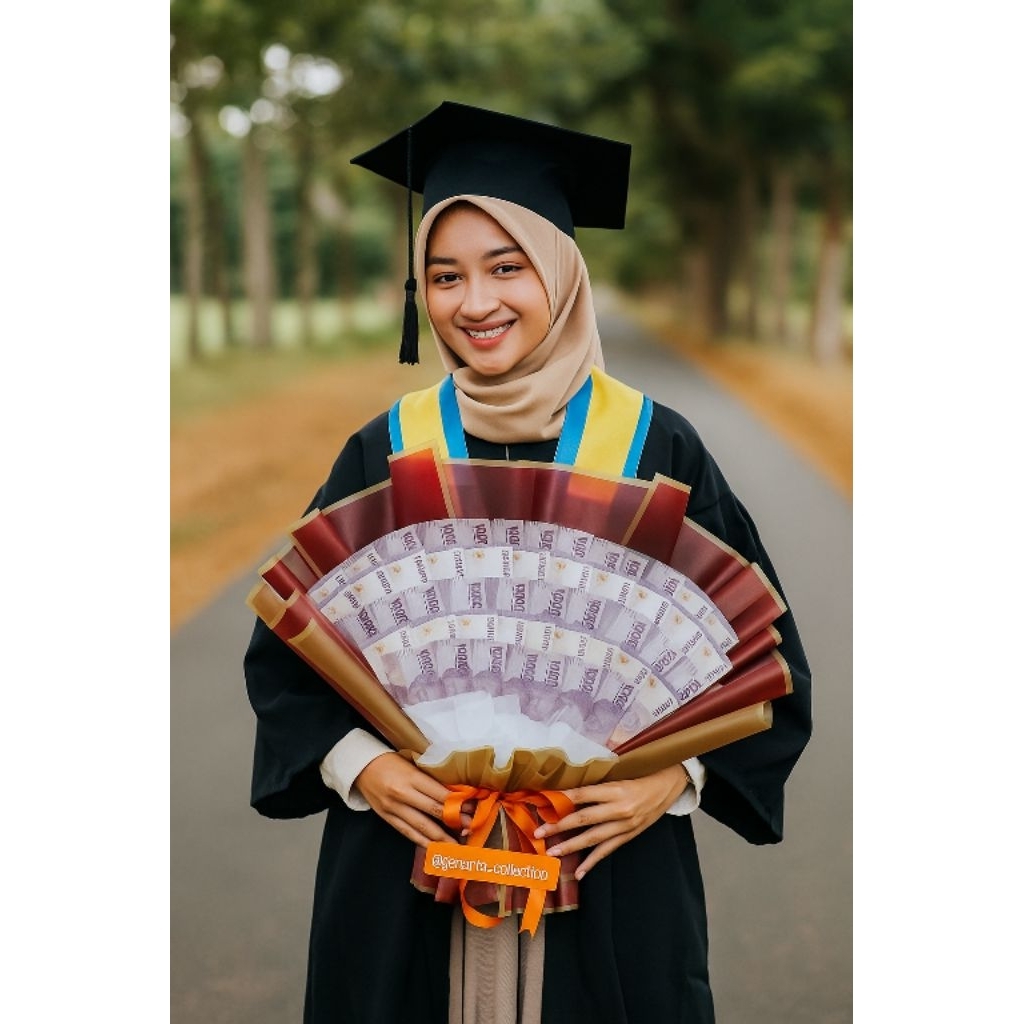 Buket uang 50 lembar/buket Snack/buket costum/ Bouquet uang/buket hadiah/money bucket/ jasa buket, b