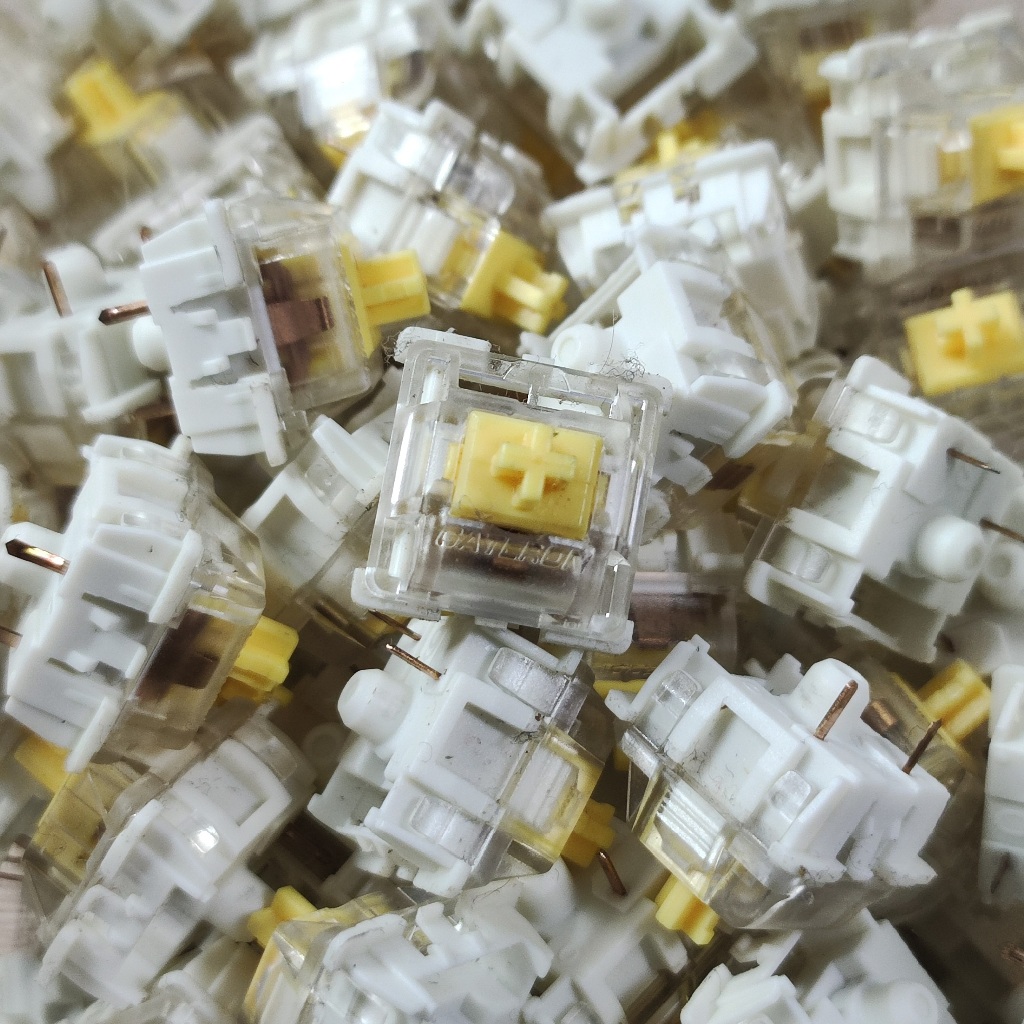 Gateron Pro Yellow Switch Linear 3 Pin Mechanical Keyboard Gaming KTT Akko RK HMX Kailh Leobog Aflio