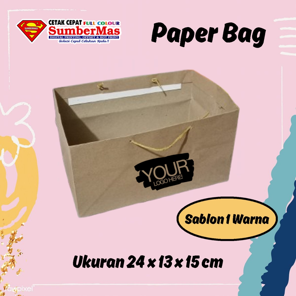 

Paper Bag Ukuran 24 x 13 x 15 cm